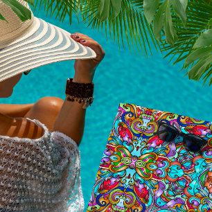 SERVIETTE DE PLAGE ORNAMENTALE vintage ITALIENNE