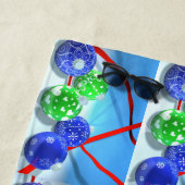 Serviette De Plage Ornements de Noël (En situation)