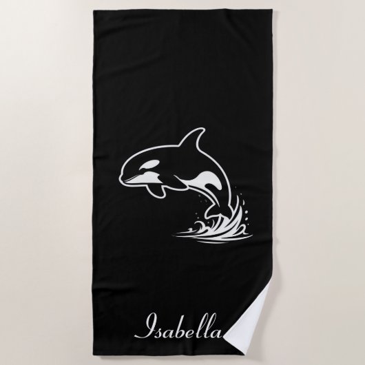 Serviette De Plage Orque sautant (Devant)