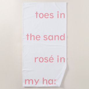 Serviette De Plage orteils dans le rosé de sable dans ma main