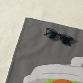 Serviette De Plage Oscar le Groupement et sa poubelle | Ajouter Votre (En situation)