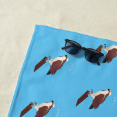 Serviette De Plage Osprey Hawk Raptor Thunder_Cove (En situation)