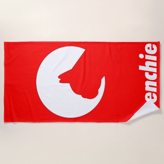 Serviette de Plage ou de Sport frenchie (Devant)