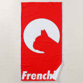 Serviette de Plage ou de Sport frenchie (Devant)
