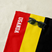 Serviette De Plage Ouganda Drapeau splendide patriotique (En situation)