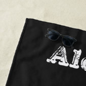 Serviette De Plage Oui Je Joue Au Basket Comme Une Fille Bleue (En situation)