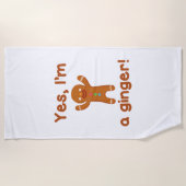 Serviette De Plage Oui, je suis un Ginger ! (Devant)