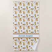 Serviette De Plage Ours actifs Couleurs du garçon (Devant)