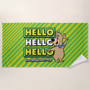 Serviette De Plage Ours Boo Boo Bonjour Bonjour Bonjour De Jellystone