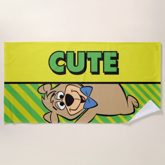 Serviette De Plage Ours Boo-Boo mignon (Devant)