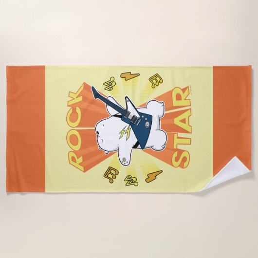 Serviette De Plage Ours de glace - Rock Star (Devant)
