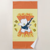 Serviette De Plage Ours de glace - Rock Star (Devant)