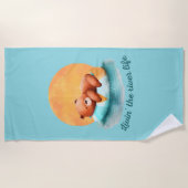 Serviette De Plage Ours de la vie fluviale | Art numérique mou (Devant)