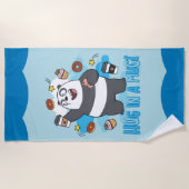 Serviette De Plage Ours de Panda - Enferré dans une Mug ! (Devant)