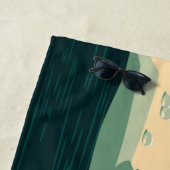 Serviette De Plage Ours polaire et lune (En situation)
