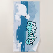 Serviette De Plage Ours polaires de l'Alaska (Devant)