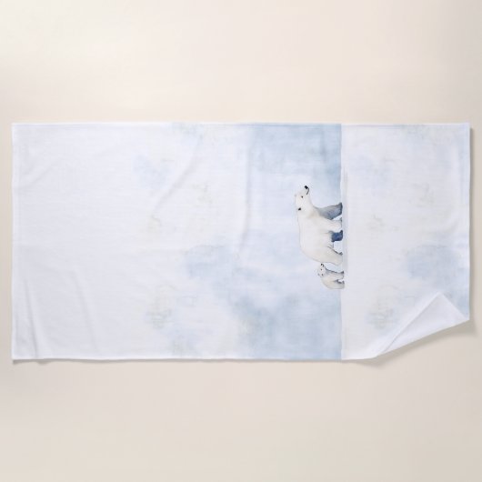 Serviette De Plage Ours polaires mignons (Devant)