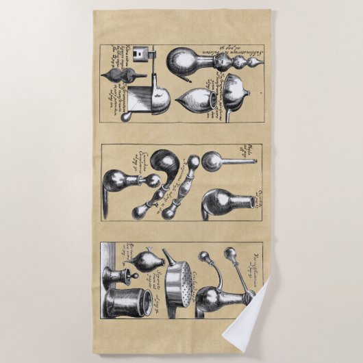 Serviette De Plage Outils d'alchimie médiévale (Devant)