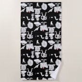 Serviette De Plage OVNI, Alien, Bigfoot Cryptid (Devant)