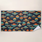 Serviette De Plage OVNI art vintage (Devant)