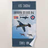SERVIETTE DE PLAGE P-40 CURTISS WARHAWK SQUADRON (Devant)