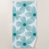 Serviette De Plage Padrão Floral verde. (Devant)