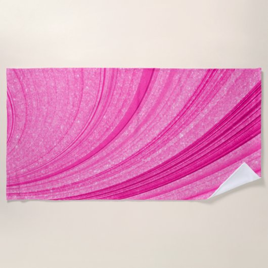 Serviette De Plage Paillette rose (Devant)