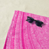 Serviette De Plage Paillette rose (En situation)