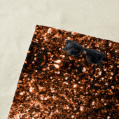 Serviette De Plage Paillettes marron orange bronze (En situation)