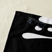 Serviette De Plage Paint blanc sur noir (En situation)