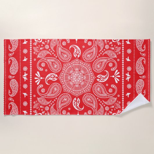 Serviette De Plage Paisley Design-1 Beach Towel (Devant)