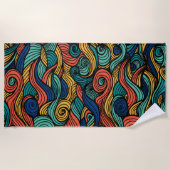 Serviette De Plage Paisley haché (Devant)