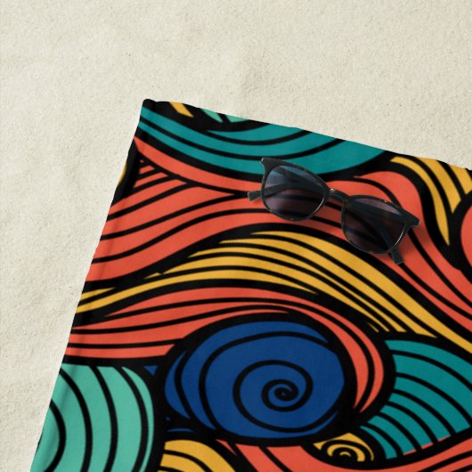 Serviette De Plage Paisley haché (En situation)