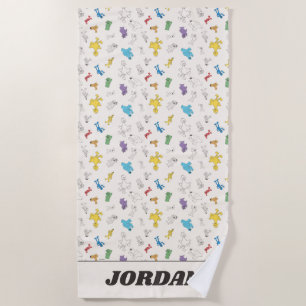 Serviette De Plage Pal de rue Sésame Ajouter Votre Nom