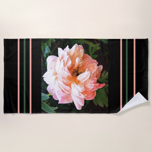 Serviette De Plage Pale Peach Peine (Devant)