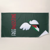Serviette de plage Palestine libre - Drapeau Pro-P (Devant)