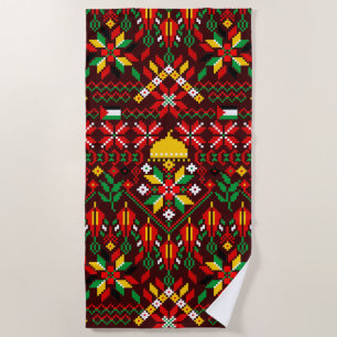 Serviette De Plage Palestine Tatreez Broderie traditionnelle