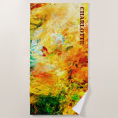 Serviette De Plage Palette Artiste Colorée (Devant)