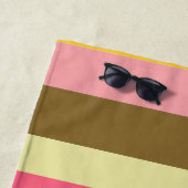 Serviette De Plage Palette de couleurs rayées d'été (En situation)