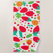 Serviette De Plage Palette de fruits Vivid Motif (Devant)