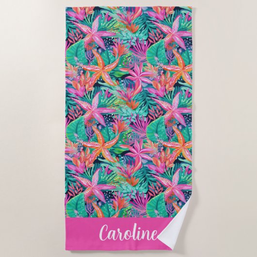 Serviette De Plage Palm Beach Tropical Island Beach Surf Vans (Devant)