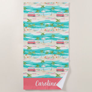 Serviette De Plage Palm Beach Tropical Island Beach Surf Vans