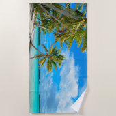 Serviette De Plage Palm Beach tropicale dans le Pacifique (Devant)