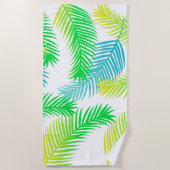 Serviette De Plage Palm Feuille Motif Beach Towel - Botanique Tropica (Devant)