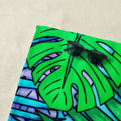 Serviette De Plage Palm & Monstera Feuille Greenleaf (En situation)