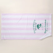 Serviette De Plage Palm Springs Avant Les Anneaux Bachelorette (Devant)