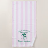 Serviette De Plage Palm Springs Avant Les Anneaux Bachelorette (Devant)