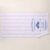 Serviette De Plage Palm Springs Avant Les Anneaux Blue Bachelorette (Devant)