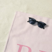 Serviette De Plage Palm Springs rose pâle (En situation)