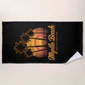 Serviette De Plage Palm Tree Sunset sud Carolina Myrtle Beach (Devant)